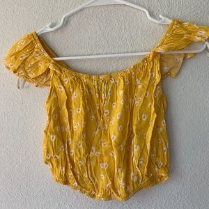 Yellow crop top
